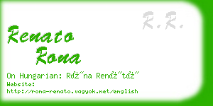 renato rona business card